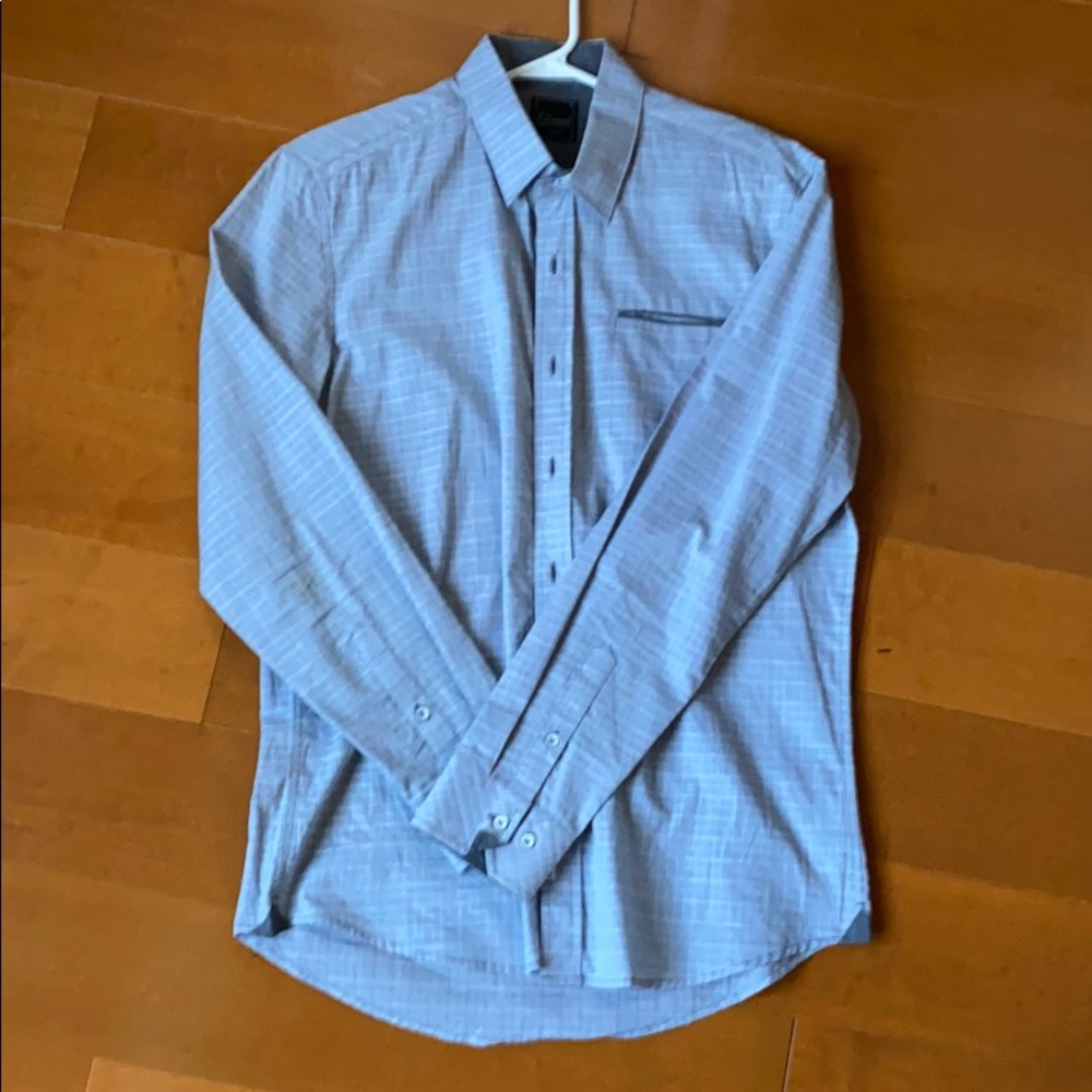 Dress shirt button down. Light gray Medium